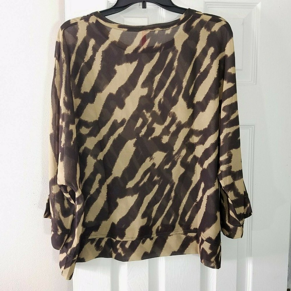 Ruby Ribbon Effortless Top Size Large #1505 Tiger… - image 2